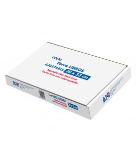 Dohe Caja de 100 Cubiertas Protectoras de Libros - Solapa Adhesiva Reposicionable - Tamaño 30x53cm - Material PVC 120 micras
