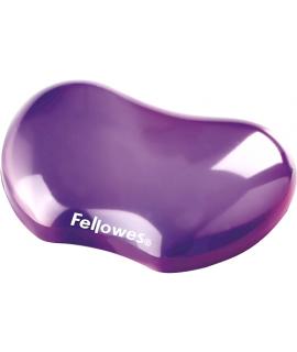 Fellowes Crystal Reposamuñecas Flexible de Gel - Resistente a las Manchas - Color Violeta