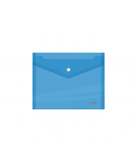 Dohe Sobre con Cierre de Broche - Tamaño A5 - Polipropileno Cristal Transparente 150 Micras - Color Azul