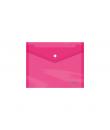 Dohe Sobre con Cierre de Broche - Tamaño A5 - Polipropileno Cristal Transparente 150 Micras - Color Rosa