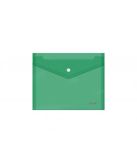 Dohe Sobre con Cierre de Broche - Tamaño A5 - Polipropileno Cristal Transparente 150 Micras - Color Verde