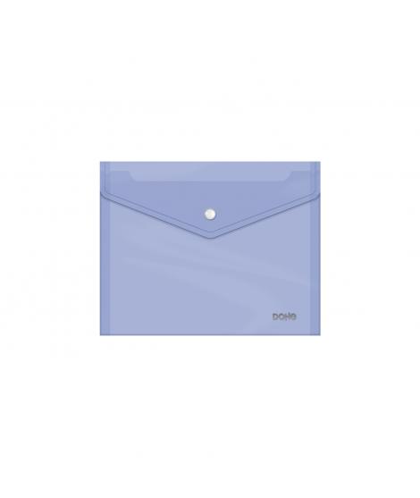 Dohe Sobre con Cierre de Broche - Tamaño A5 - Polipropileno Cristal Transparente 150 Micras - Color Morado