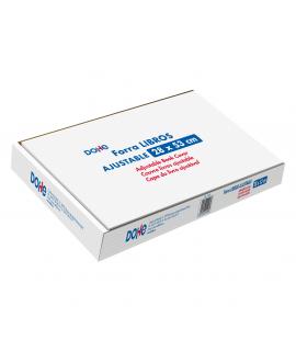 Dohe Caja de 100 Cubiertas Protectoras de Libros - Solapa Adhesiva Reposicionable - Tamaño 28x53cm - Material PVC 120 micras