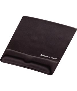 Fellowes Alfombrilla con Reposamuñecas de Espuma Canal Ergonomico - Diseñador para Evitar Dolor de Muñeca - Color Negro