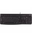 Logitech K120 Teclado USB - Resistente a Salpicaduras - Cable de 1.50m - Color Negro