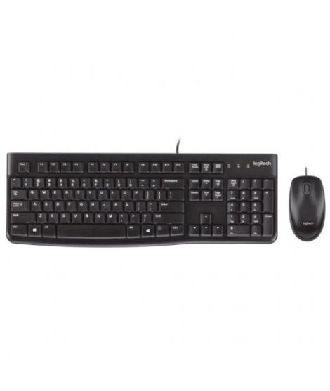 Logitech MK120 Pack USB Teclado + Raton 1000dpi 3 Botones - Uso Ambidiestro - Portugues