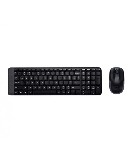 Logitech MK220 Pack Inalambrico Teclado K220 + Raton M150 3 Botones - Uso Ambidiestro - Color Negro