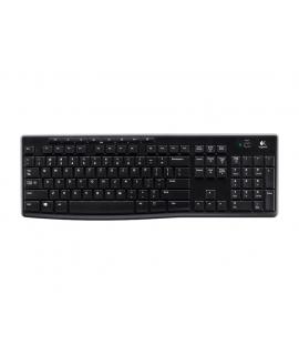 Logitech K270 Teclado Inalambrico USB - Resistente a Salpicaduras - Teclas de Acceso Rapido - Color Negro