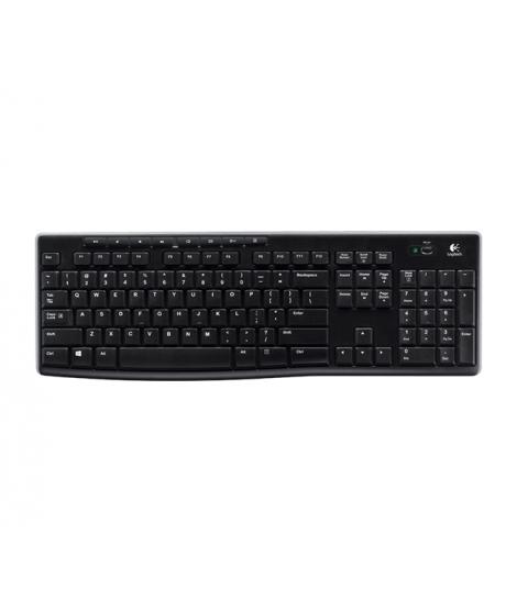 Logitech K270 Teclado Inalambrico USB - Resistente a Salpicaduras - Teclas de Acceso Rapido - Color Negro