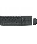 Logitech MK235 Pack Inalambrico Teclado + Raton 3 Botones - Uso Ambidiestro - Color Negro