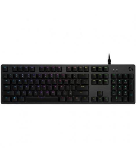 Logitech G512 Teclado Mecanico Gaming USB - Teclas Mecanicas GX Brown - Iluminacion RGB Lightsync - Superficies de Metal - Cable