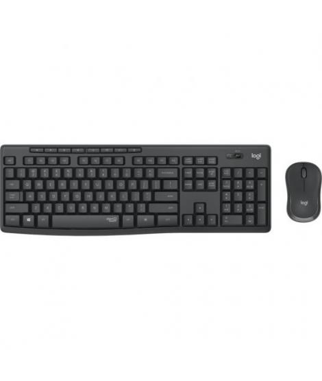 Logitech MK295 Pack Inalambrico Teclado + Raton 1000dpi 3 Botones - Teclas y Botones Silenciosos - Uso Ambidiestro - Color Negro