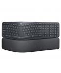 Logitech Ergo K860 Teclado Bluetooth Inalambrico USB - Ergonomico - Reposamuñecas - Color Negro