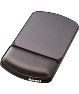 Fellowes Alfombrilla Premiun  con Reposamuñecas Ajustable Gel - Angulo y Altura Ajustable - Superficie de Poliester - Color