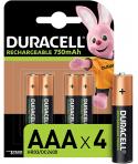 Duracell Pilas Recargables NiHM AAA HR03 1.2V 750mAh - Precargadas - 4 Unidades