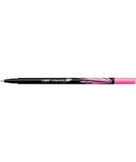 Bic Intensity Fine Rotulador de Punta Fina de 0.8mm - Trazo de 0.4mm - Tinta con Base de Agua - Color Rosa