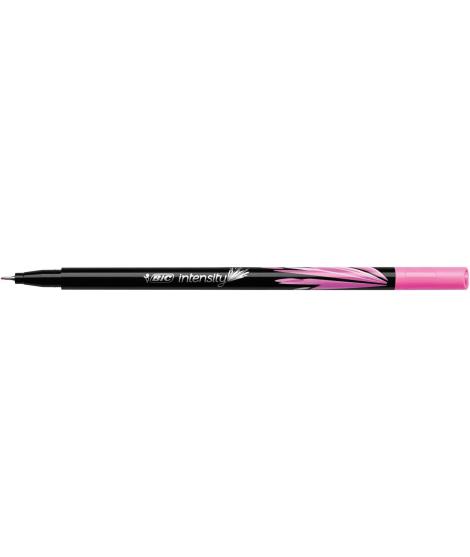 Bic Intensity Fine Rotulador de Punta Fina de 0.8mm - Trazo de 0.4mm - Tinta con Base de Agua - Color Rosa