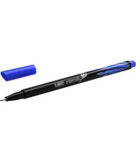 Bic Intensity Fine Rotulador de Punta Fina de 0.8mm - Trazo de 0.4mm - Tinta con Base de Agua - Color Azul