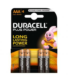 Duracell MN2400B4 Pilas Alcalinas AAA LR03 1.5V Plus Power (4 unidades)