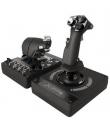 Logitech X56 Hotas Joystick + Acelerador USB - Iluminacion RGB - 31 Botones Programables, 13 Ejes y 5 Selectores de Vista - Dos 