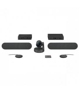 Logitech Rally Plus Kit de Videoconferencias Camara PTZ Ultra HD 4K USB-C 3.0 - 2x Altavoz con Cancelacion de Eco - 2x Microfono