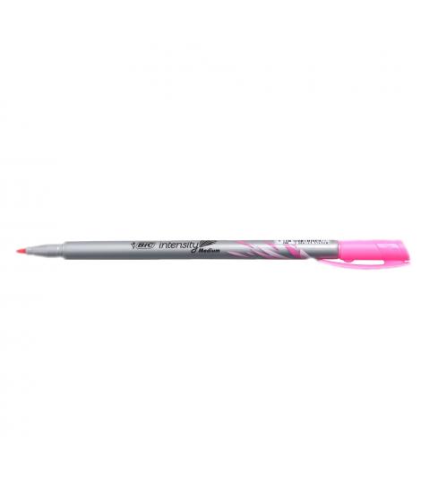 Bic Intensity Medium Rotulador de Punta Media de 0.8mm - Tinta con Base de Agua - Color Rosa