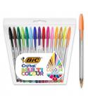 Bic Cristal Multicolour Pack de 15 Boligrafos de Bola - Punta 1.6mm - Trazo 0.42mm - Tinta con Base de Aceite - Colores