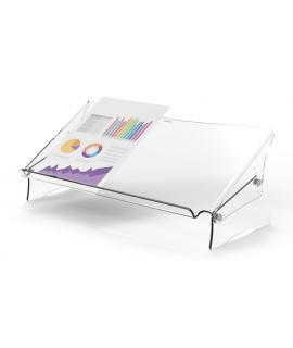 Fellowes Clarity Soporte y Atril de Documentos - Espacio Interior para Complementos - Formatos de Papel A4, A3 - Hasta 6kg - Col