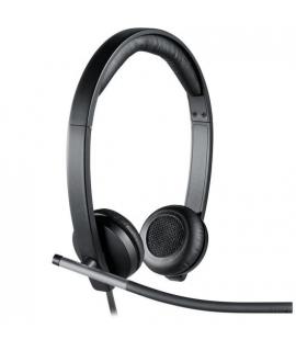 Logitech H650E Auriculares con Microfono USB - Microfono Plegable - Almohadillas Acolchadas - Controles en Cable - Color Negro