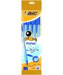 Bic Cristal Soft Pack de 4 Boligrafos de Bola - Punta Media de 1.2mm - Trazo 0.45mm - Escritura mas Fluida - Color Azul