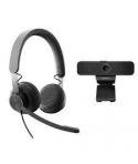 Logitech Pack Personal de Colaboracion con Video Webcam C925e FullHD 1080p + Auriculares  UC Zone Wired - Color Negro