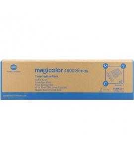 Konica Minolta MagiColor 4650/4690MF/4695MF Pack de 3 Cartuchos de Toner Originales - Cian, Magenta, Amarillo - A0DKJ52