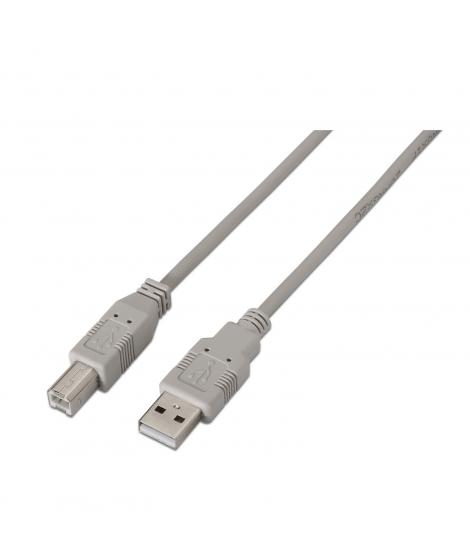Aisens Cable USB 2.0 Impresora - Tipo A Macho a Tipo B Macho - 1.0m - Color Beige