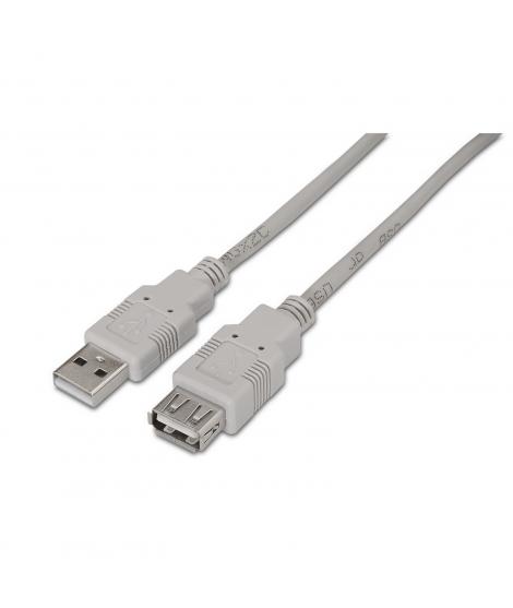 Aisens Cable Extension USB 2.0 - Tipo A Macho a Tipo A Hembra - 1.0m - Color Beige