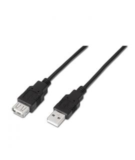 Aisens Cable Extension USB 2.0 - Tipo A Macho a Tipo A Hembra - 3.0m - Color Negro