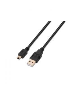 Aisens Cable USB 2.0 - Tipo A Macho a Mini B Macho - 1.0m - Color Negro