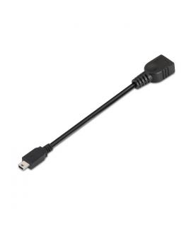 Aisens Cable USB 2.0 OTG - Tipo Mini B Macho-A Hembra - 15cm - Color Negro
