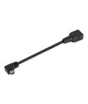 Aisens Cable USB 2.0 OTG Acodado - Tipo Mini B Macho-A Hembra - 15cm - Color Negro