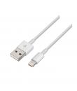 Aisens Cable Lightning a USB 2.0 - Lightning/M-USB A Macho - 1.0m - Color Blanco