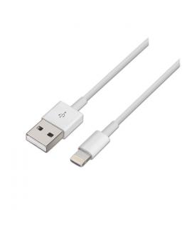 Aisens Cable Lightning a USB 2.0 - Lightning/M-USB A Macho - 2.0m - Color Blanco
