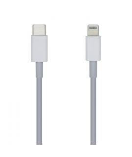Aisens Cable Lightning a USB-C USB 2.0 - Lightning/M-USB-C/M - 1.0m - Color Blanco