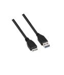 Aisens Cable USB 3.0 - Tipo A Macho a Micro B Macho - 1.0m - Color Negro