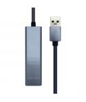 Aisens Conversor USB 3.0 a Ethernet GIGABIT 10/100/1000 MBPS + HUB 3xUSB3.0 - 15cm - Color Gris