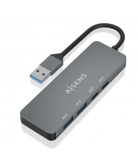 Aisens Hub USB 3.2 GEN2 10G USB-A - USB-A/M-2xUSB-C/H-2xUSB-A/H - 15cm - Color Gris
