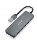 Aisens Hub USB 3.2 GEN2 10G USB-A - USB-A/M-2xUSB-C/H-2xUSB-A/H - 15cm - Color Gris