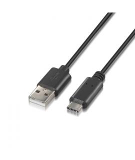 Aisens Cable USB Tipo C a USB A 2.0 - Carga Rapida - 1.0m - Color Negro