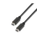 Aisens Cable USB 2.0 3A - Tipo USB-C/M-USB-C/M - 0.5m - Color Negro
