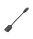 Aisens Cable USB 2.0 3A - Tipo USB-C/M-A Hembra - 15cm - Color Negro