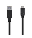 Aisens Cable USB 3.1 Gen2 10Gbps 3A - Tipo USB-C/M-A Macho - 0.5m - Color Negro