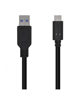 Aisens Cable USB 3.1 Gen2 10Gbps 3A - Tipo USB-C/M-A Macho - 1.5m - Color Negro